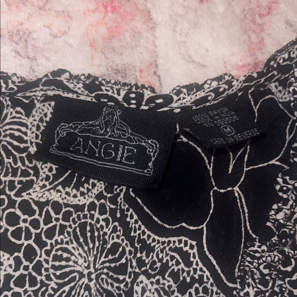 Angie Black and White Floral Midi Dress - Picture 2 of 4